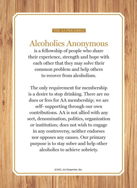 AA PREAMBLE CARD