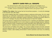 Safety Card for A.A. Groups