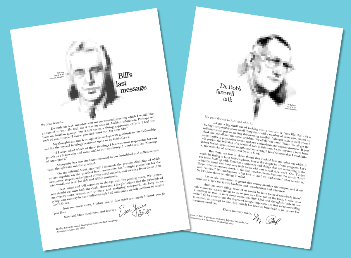Bill's Last Message, Dr. Bob's Farewell Talk (Parchment)