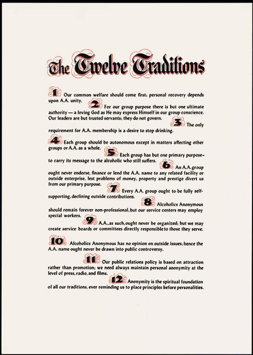 The Twelve Traditions (Parchment)
