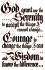The Serenity Prayer Card