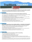 Traditions Checklist