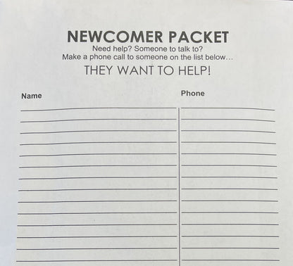 Newcomer Packet