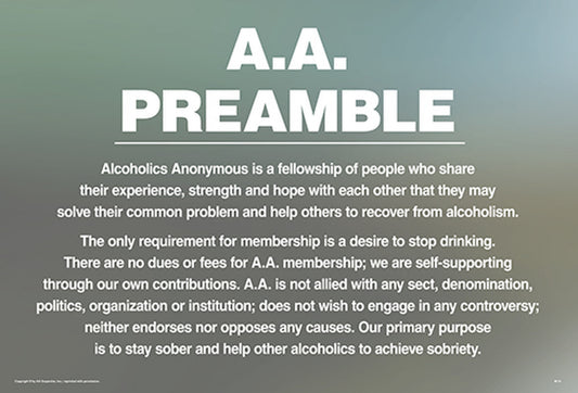 A.A. Preamble Placard